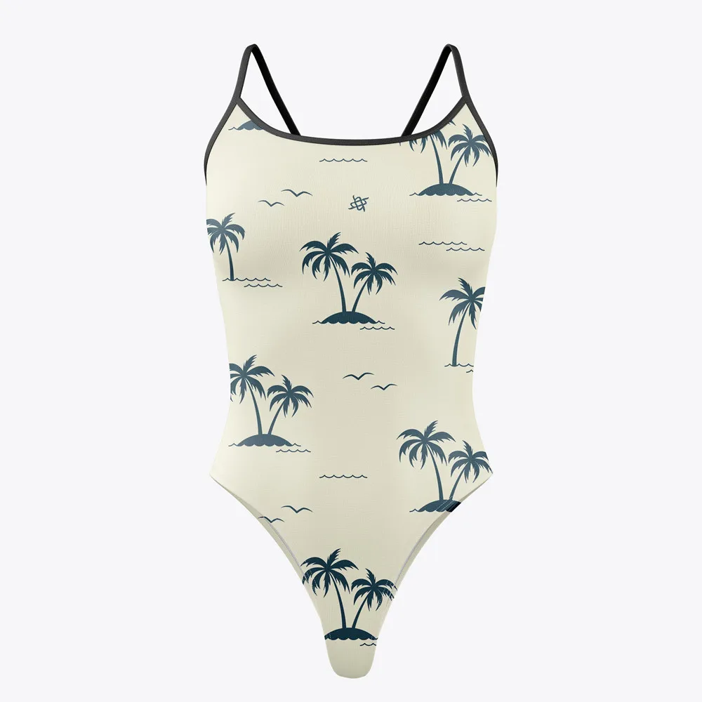 2022 New One-piece Sexy Swimsuit Print Bathing Suits Competition Swimwear Floral Female Openwater Swimming Practice Beachwear