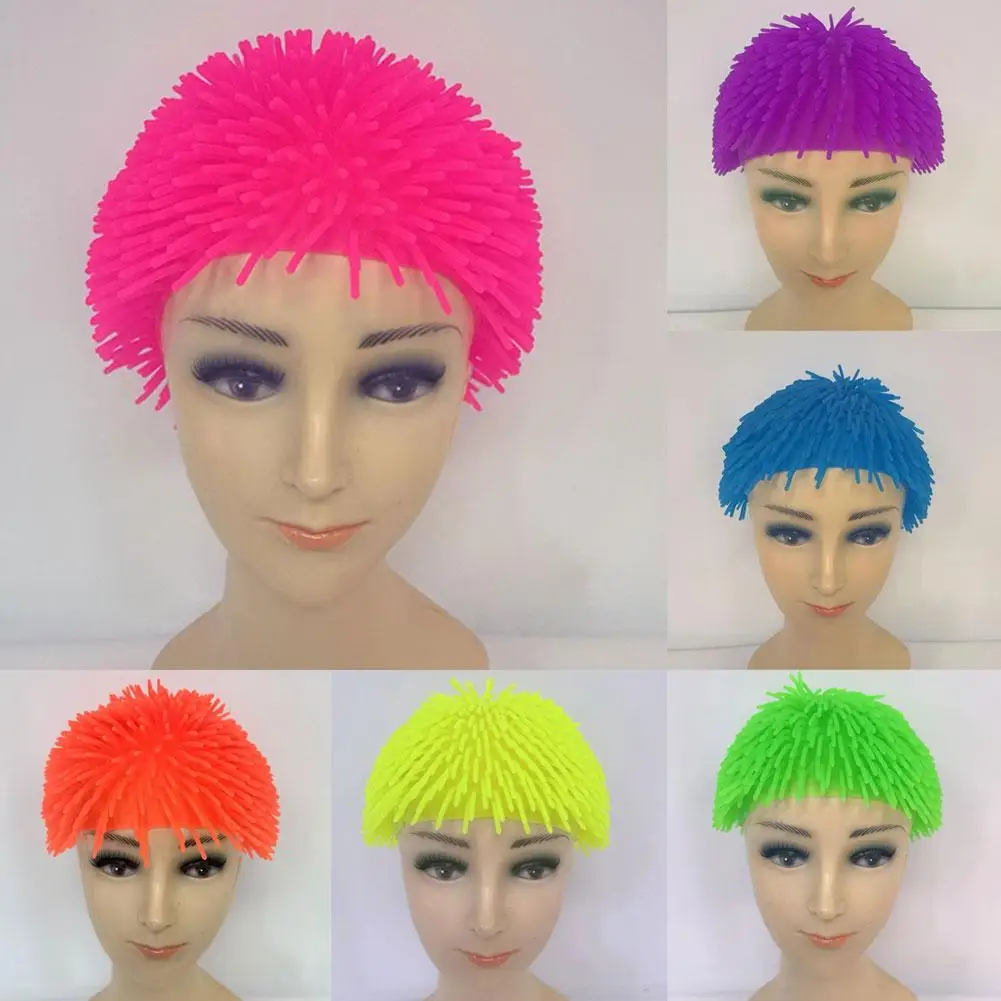 Spiky Ball Prank Hat, Unisex Punk Soft TPR Wig Funny Headwear Halloween Cosplay Costume Headgear for Children, Adults Men Women image 6