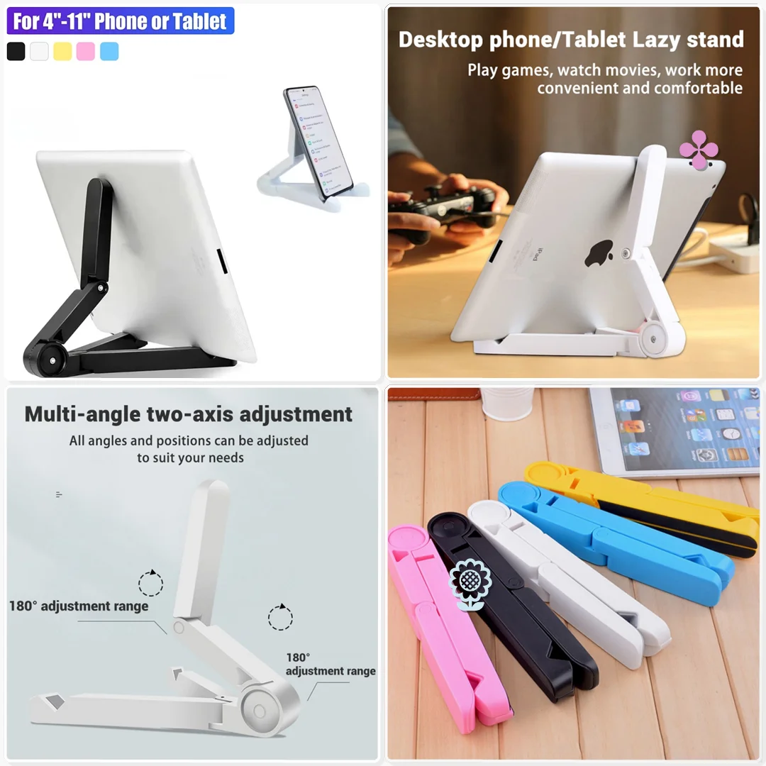 Universal Folding Tablet Stand Adjustable Phone Holder Portable Bracket High Speed Rail Seat Tray Video Watch
