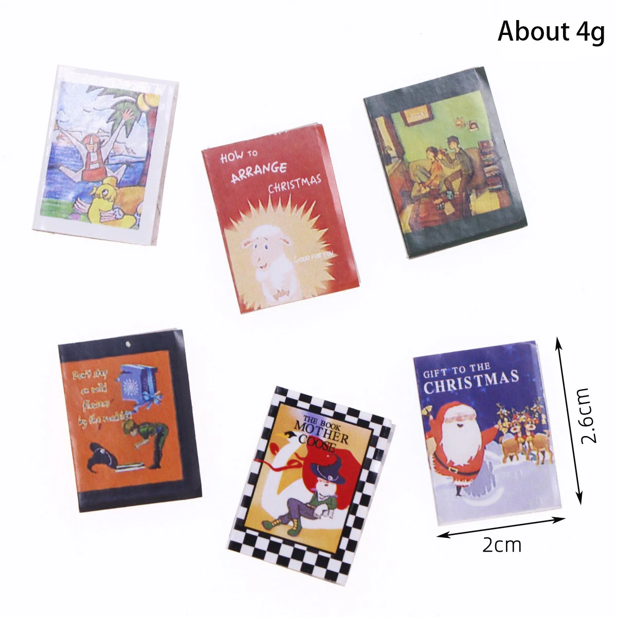 6Pcs Miniature Food Toys Comics Small Books Magazines Doll House Accessories Home Life Scenes Study Decorations Mini Model