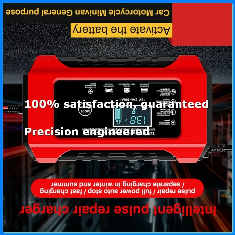 

Automatic Car Battery Charger 12V 6A Pulse Repair Fast Power Charging Wet Lead Acid Charger Digital LCD Display EU Plug-ABAM
