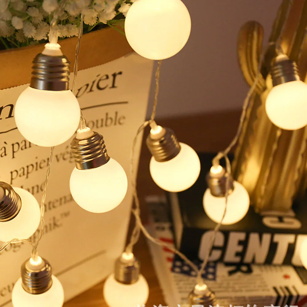 Retro style threaded light bulb string 1PC10LED corridor railing decorative lights full of warm atmosphere feeling