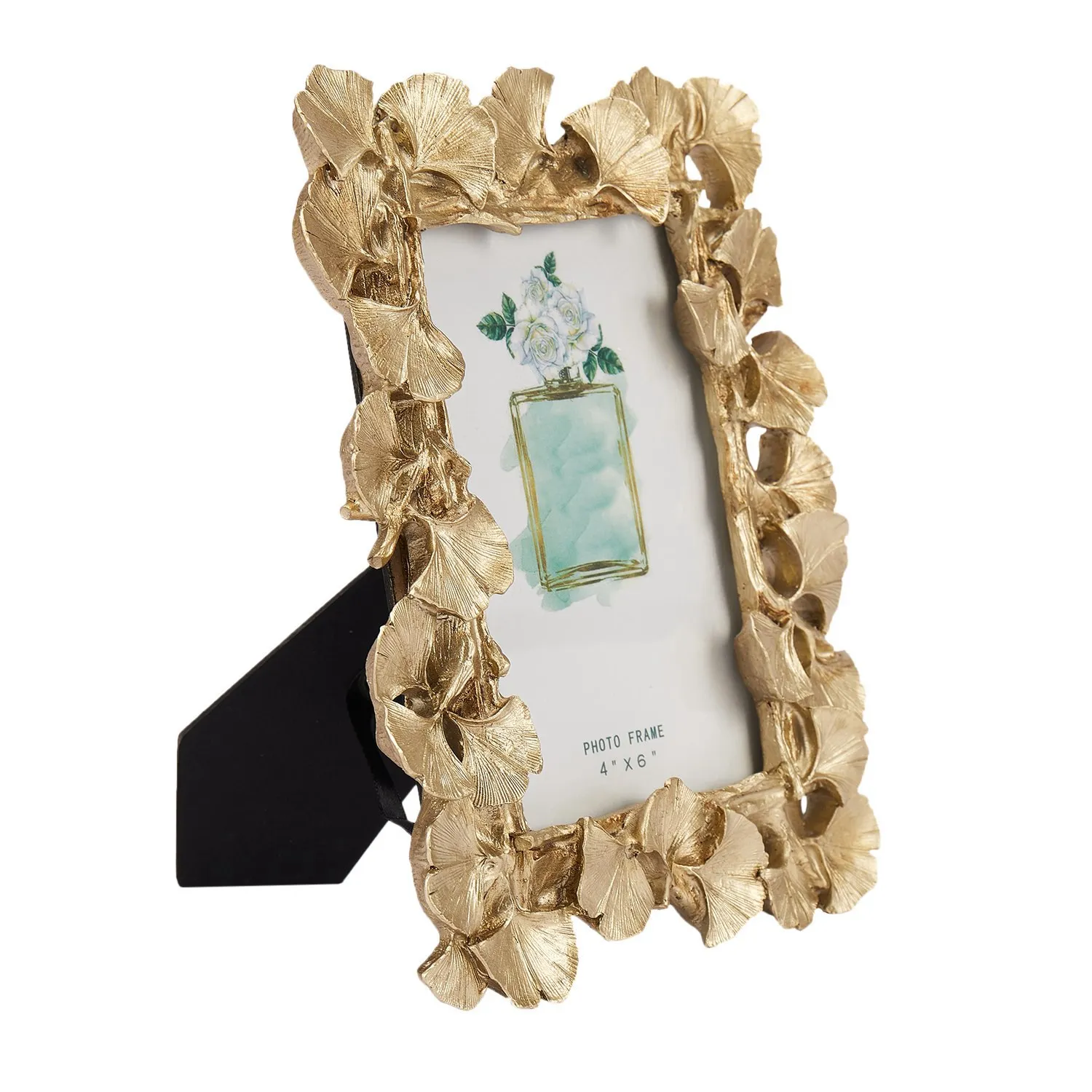 Resin Retro Frame Golden Ginkgo Leaf Photo Frame Home Decorations