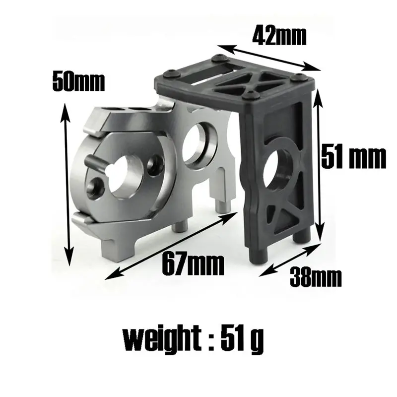 AS96-2X 1/8 RC Car Off-Road Vehicles Truck Nitro Change Brushless Electric Motor Mount Holder For Kyosho HSP Hobao FS Racing - view 5