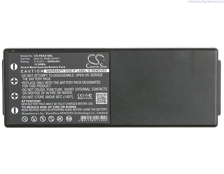 CameronSino 2000mAh Battery for HBC FUB78AA,PM471560,BA210040,BA211060,BA213020,BA214060,BA214061,Spectrum 3,For Liebherr Funkst