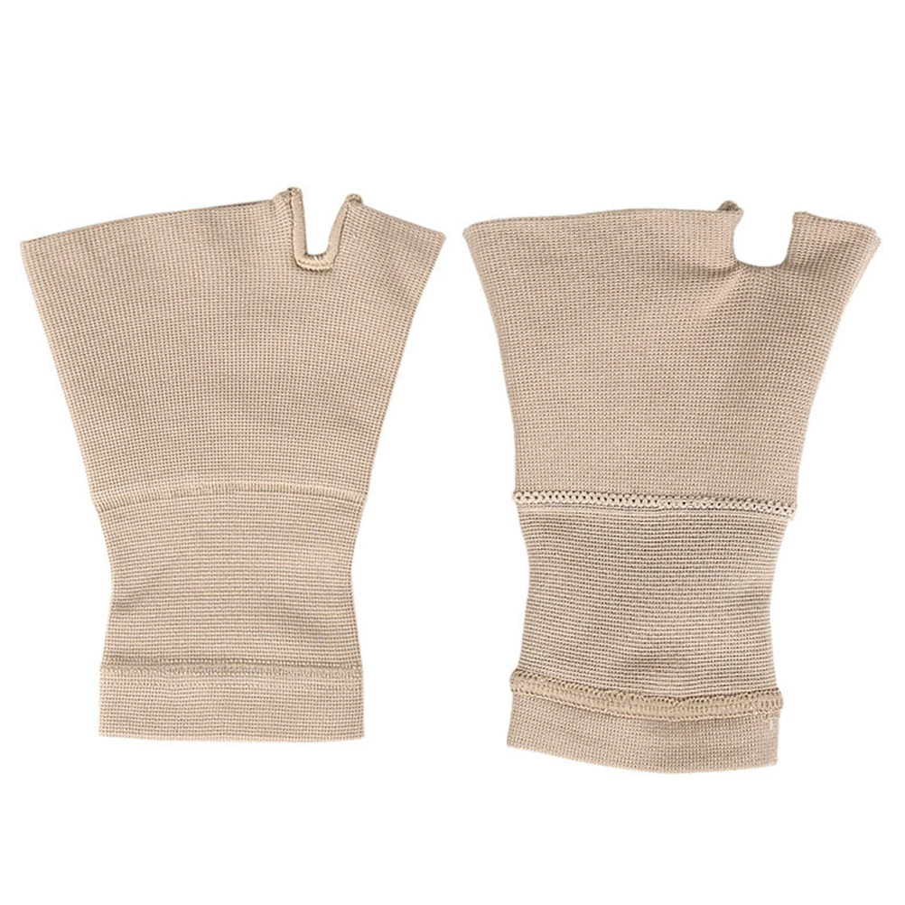 

Elastic Compression Gloves for Men Women Fingerless Nylon Anti Skid Wrist Support Yoga Dumbbells Barbells