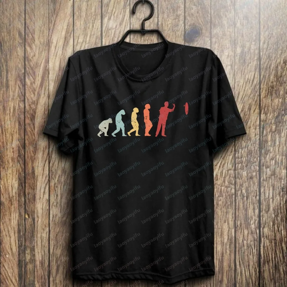 Vintage Darts Evolution Funny Dart Darts Player Gift Tee Pub Game Humor Darts Lover Trend Unique Casual Cotton Tshirts for Men