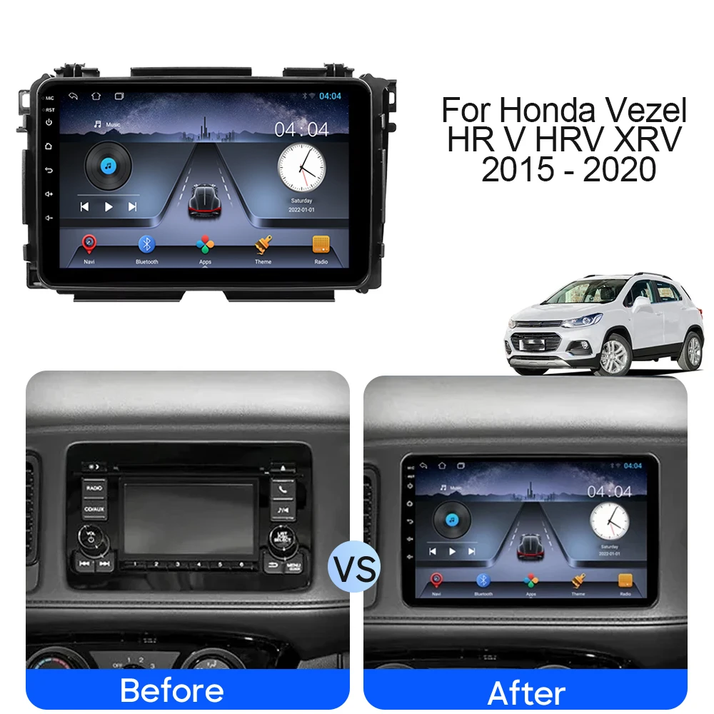 Android 14 Car Radio Video Player For Honda HR-V HRV XRV Vezel 2015 - 2020 Navigation GPS Multimedia Wireless Carplay Head Unit