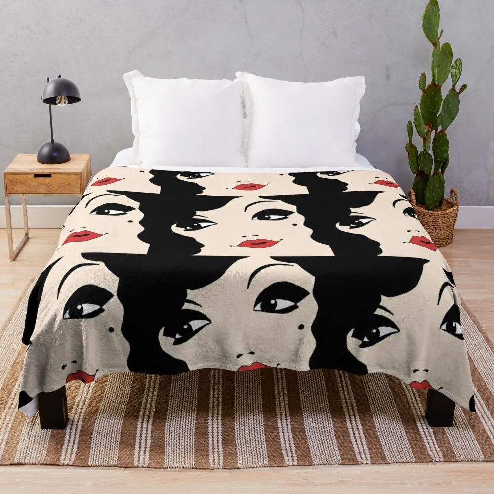 Retro bombshell Throw Blanket Polar Luxury Designer Designers Decoratives Blankets