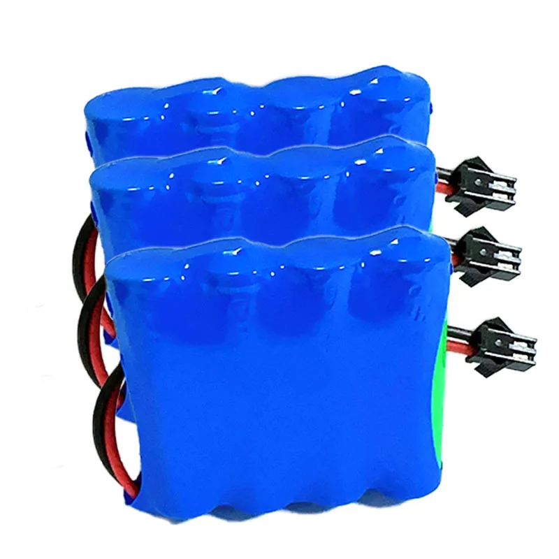 5S1P 6V 4S1P 4.8V Ni-MH بطارية قابلة للشحن 600mAh AA للأدوات الإلكترونية LED قسط الشعلة قوة البنك JST التوصيل أو SM
