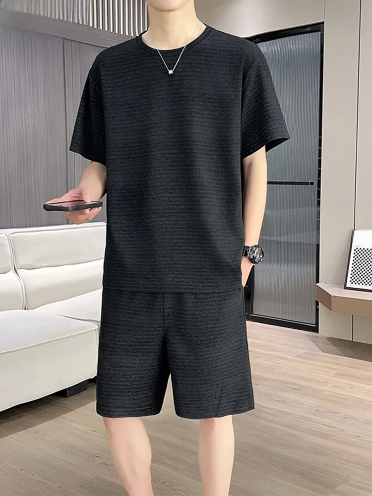 ensemble-short-et-t-shirt-tucano-en-coton-respirant-a-manches-courtes-pour-homme-–-tenue-decontractee-et-polyvalente-deux-pieces-pour-jeunes-hommes