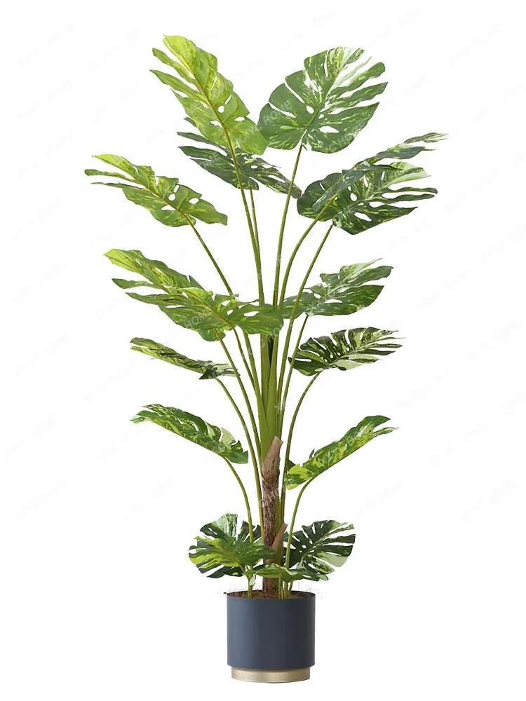 Artificial Plant Decoration Simulation Indoor Flower and Leaf Back of Turtle Bionic Green Plant Potted Plant Floor Ornaments