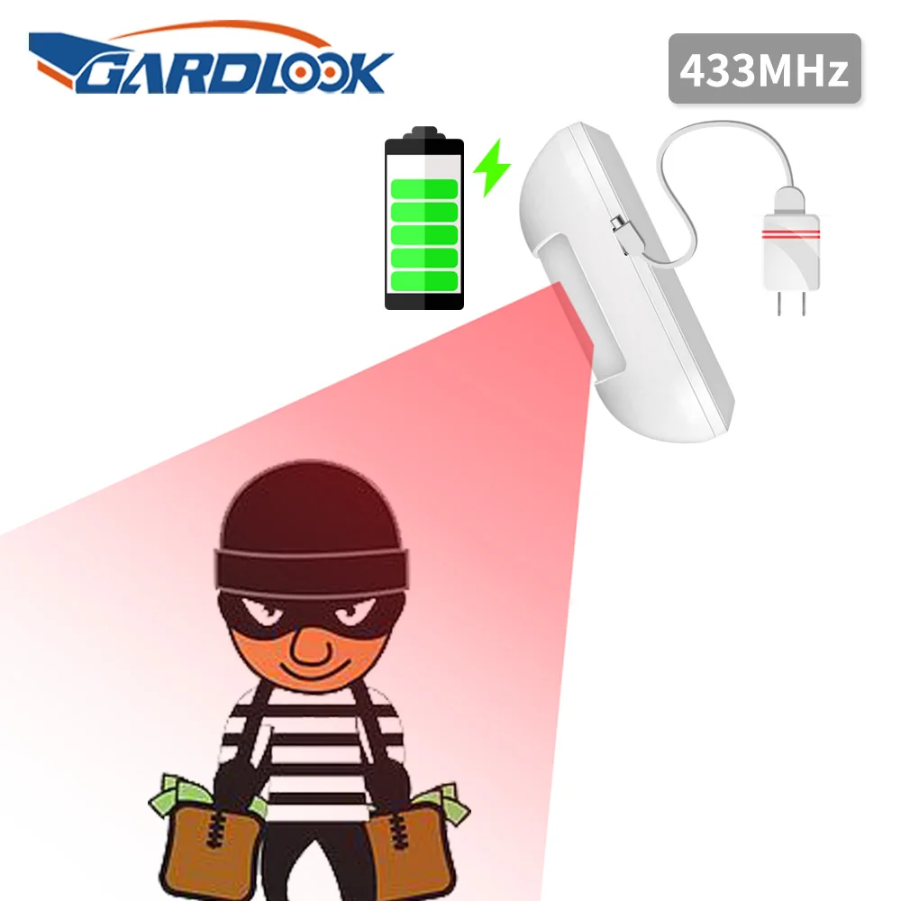 Wireless PIR Motion Sensor High Quality High sensitivity Work With Home Security Alarm System