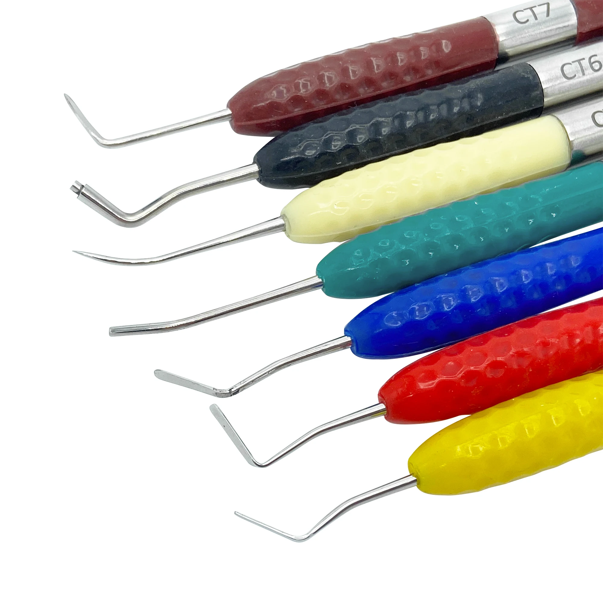 WELLCK 1PC Dental Resin Filled Restorative Instrument Filler Aesthetic Restoration Knife Silicone Handle Dentistry Tools