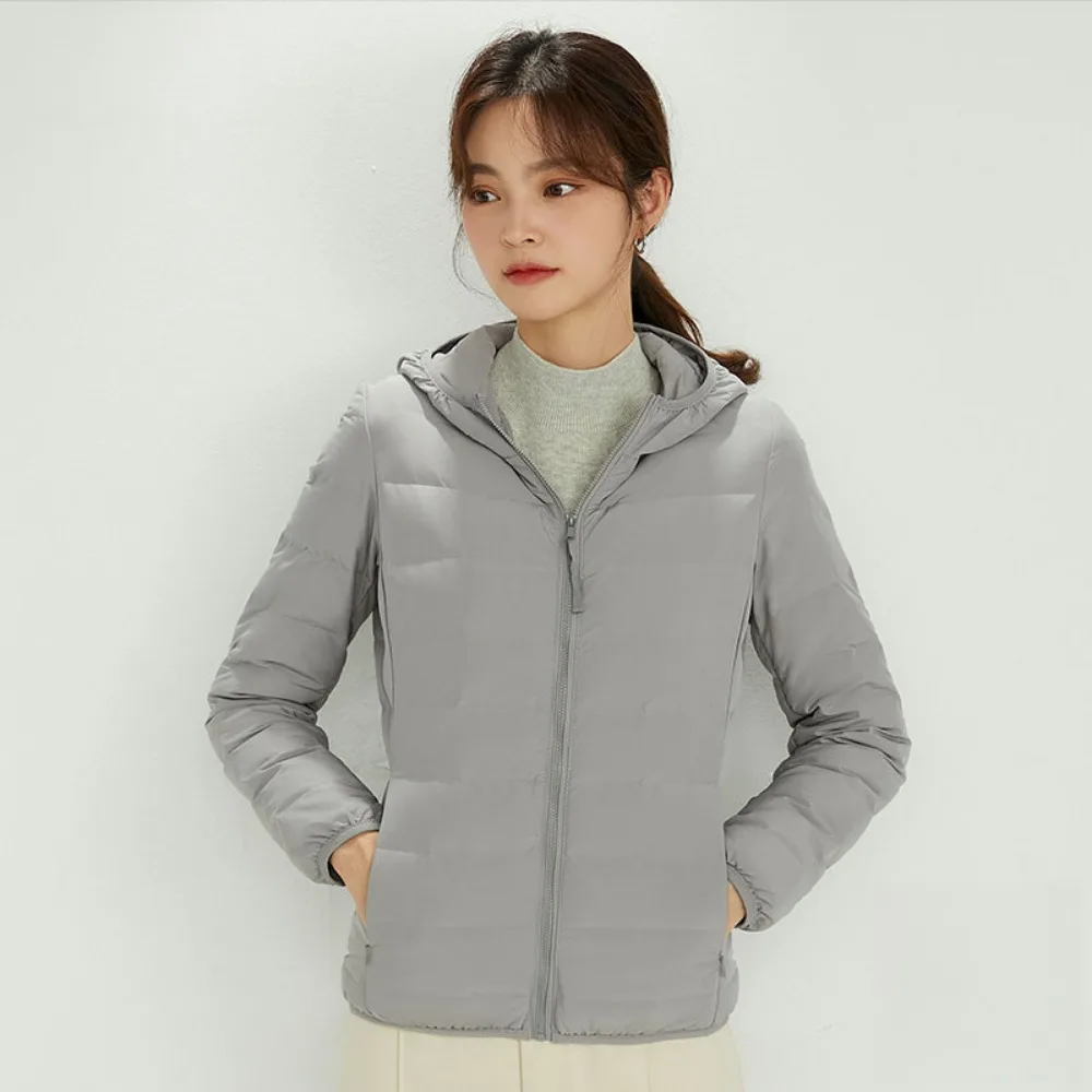 Ultralight Hooded Down Coats For Women 2023 Autumn Winter 90% White Duck Down Jacket Windproof Warm Portable Puffer Jackets Lady
