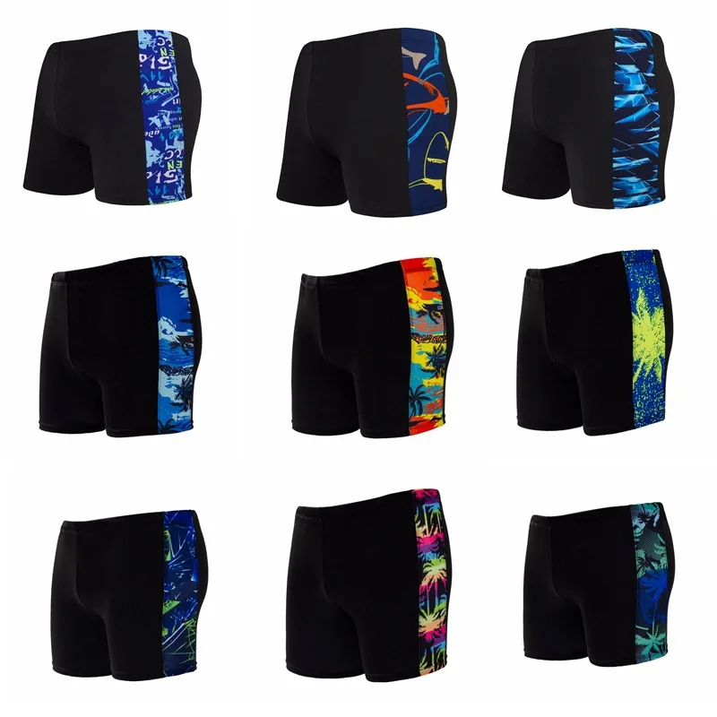 

Adult Hot Spring Swimming Trunks Comfortable Slim Fit Flat Angle Plus Fat Plus Size Quick Drying Men's Vacation Beach Shorts