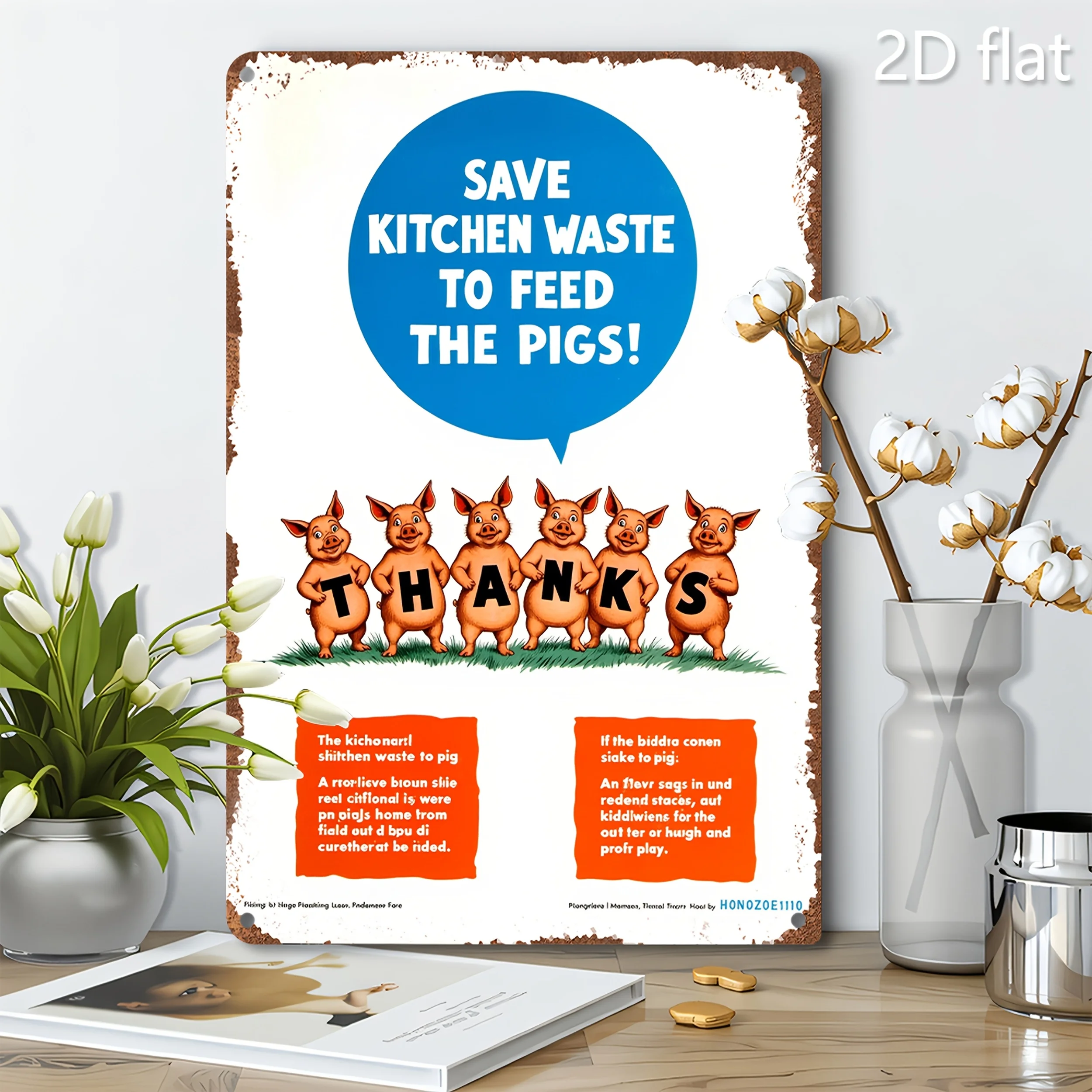 Funny Kitchen Waste Reduction Sign - 