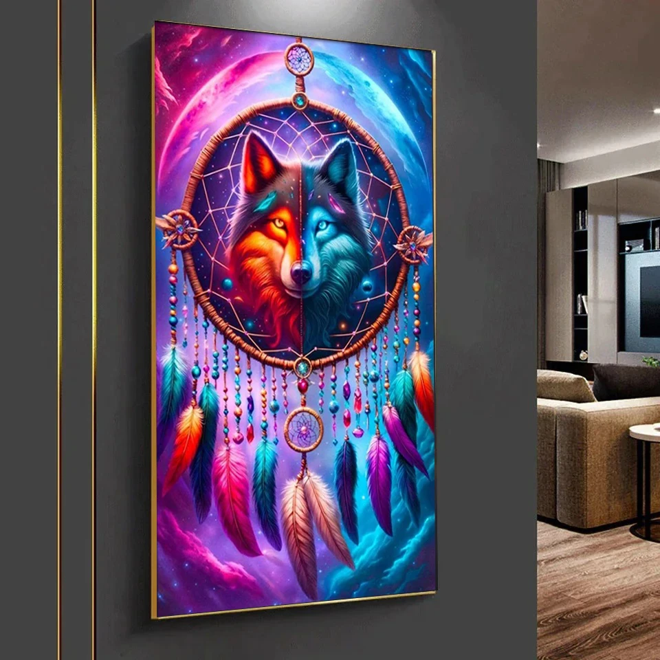 

Dreamcatcher Sunflowers Wolf Moonlight Diamond Mosaic Jewelry Cross Stitch Diy Diamond Painting New 2025 Queen For Home Decor