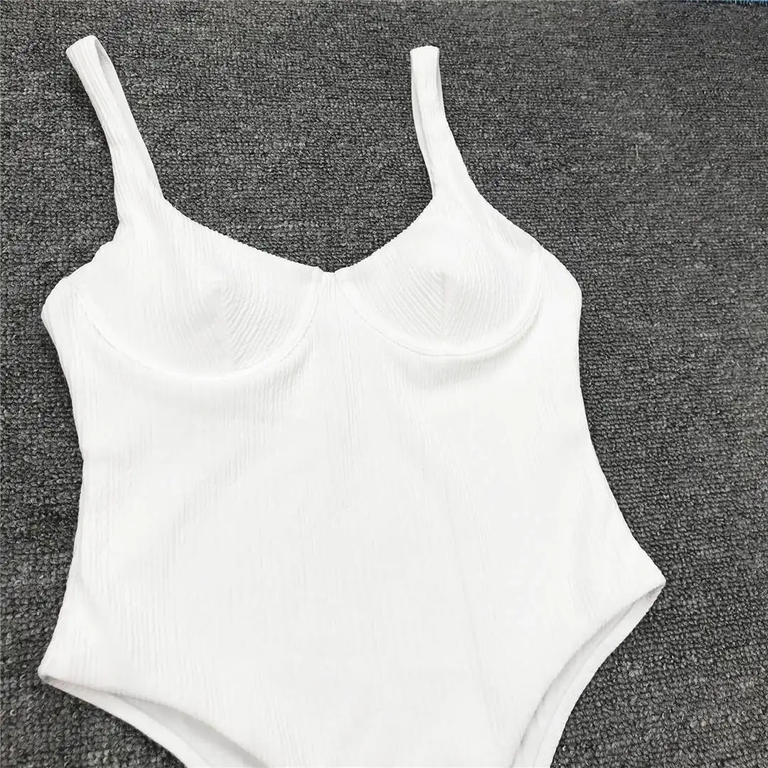 S - XL Neuer, sexy, hoch geschnittener Damen-Badeanzug mit Bügel, gerippt, einteilig, Badebekleidung für Damen, Badeanzug, Damen-Bodysuit V1607 – Detail 18