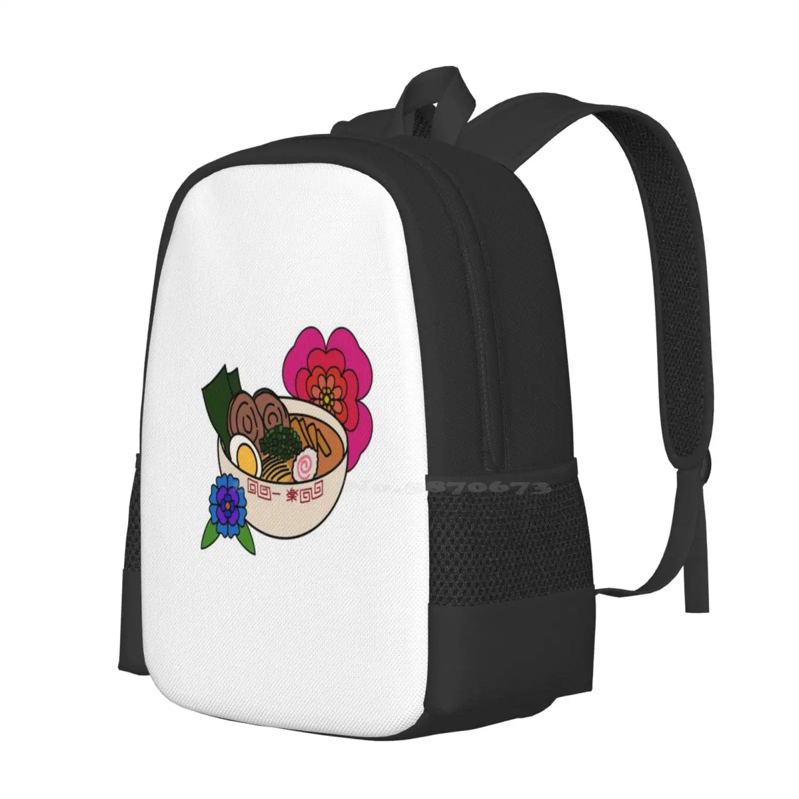 Ramen Ichiraku Teen College Student Backpack Pattern Design Bags Ramen Ichiraku