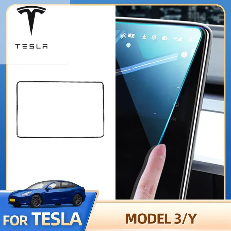 

For Tesla Model Y Model 3 2020-2026 Screen Tempered Film Frame Film Artifact Interior Modification A Car Sticker