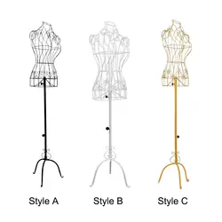 Female Mannequin Iron with Stable Base Adjustable Height Torso Body Dress Form for Tailor Dressmakers Shop Seamstress Display