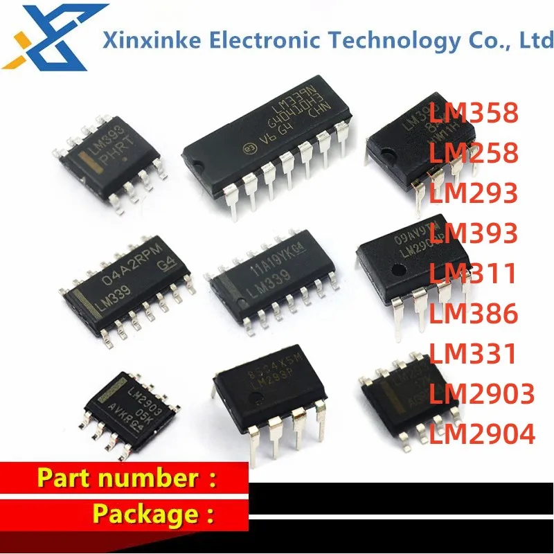 10PCS LM358 258 293 2903 2904 393 311 386 331 DR2G DR SOIC-8 Dual-channel General-purpose Operational Amplifier Chip IC