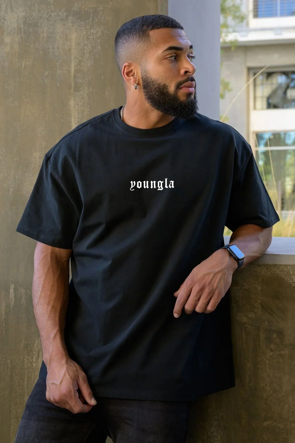 YA Men's Oversized fallow T-Shirt Summer New Sports Fitness Cotton Crew Neck Short Sleeve Joggers Gym Running Training T-Shirts