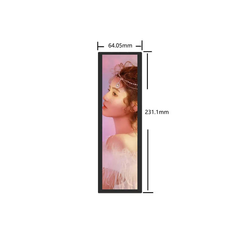 8.8-inch Long Bar Touch Panel Secondary Screen 480x1920 Resolution Compatible with Raspberry Pi via MIPI Driver Board