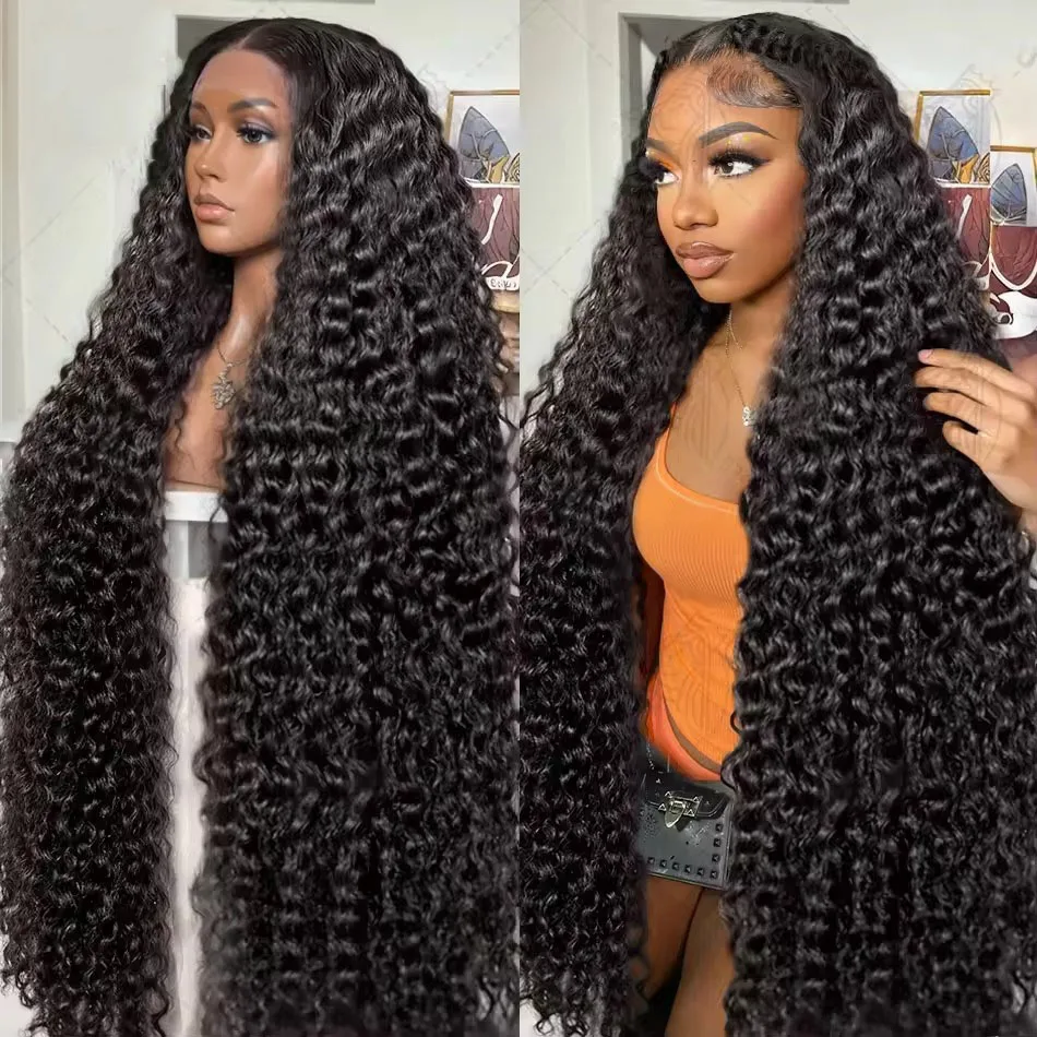 

13X6 360 Hd Lace Frontal Wig 30 40 Inch 13x4 Curly Lace Front Human Hair Wigs Hd Lace Wig Water For Women Deep Wave Frontal Wigs