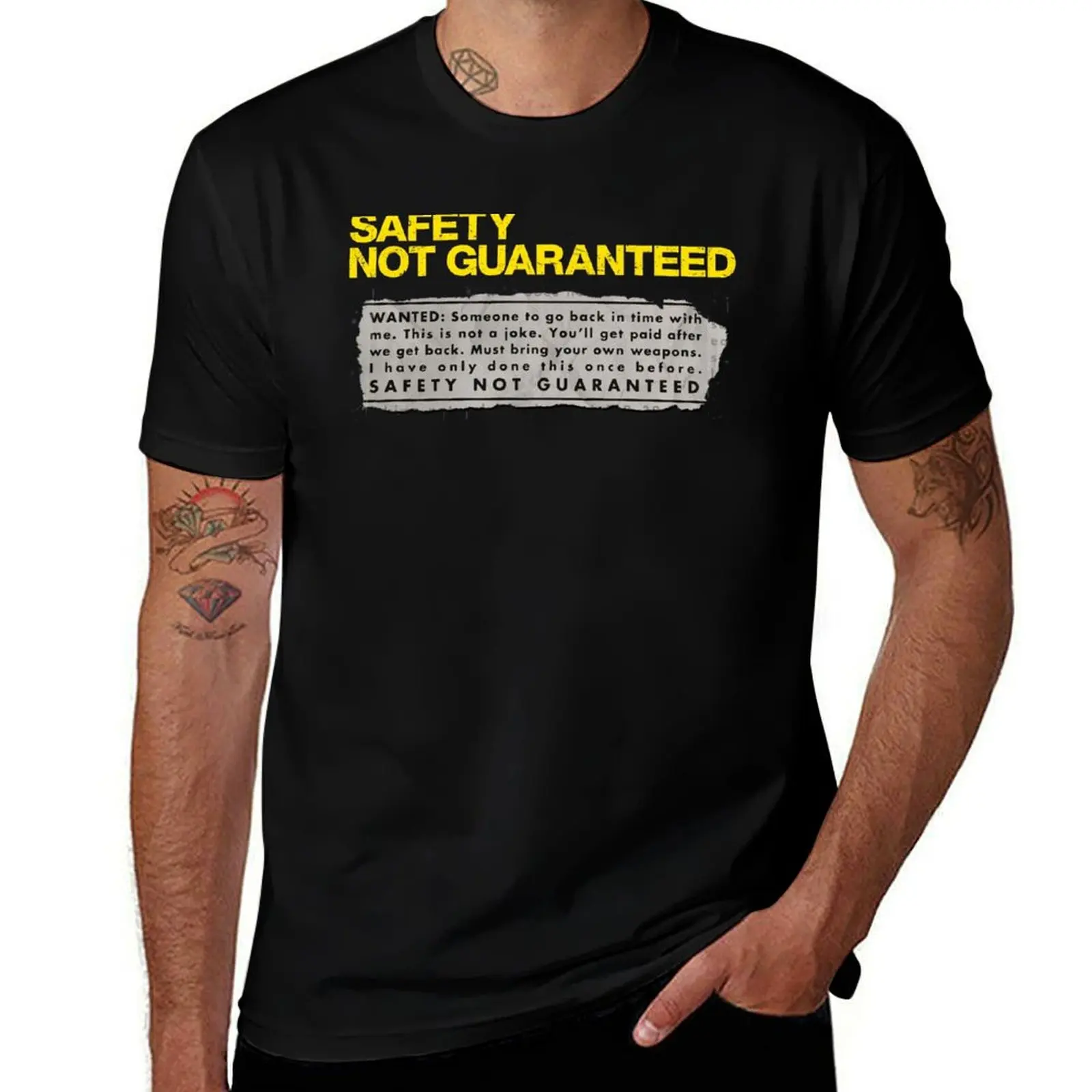 Safety Not Guaranteed T-Shirt Casual Fashion Short Sleeve Cotton T-Shirt