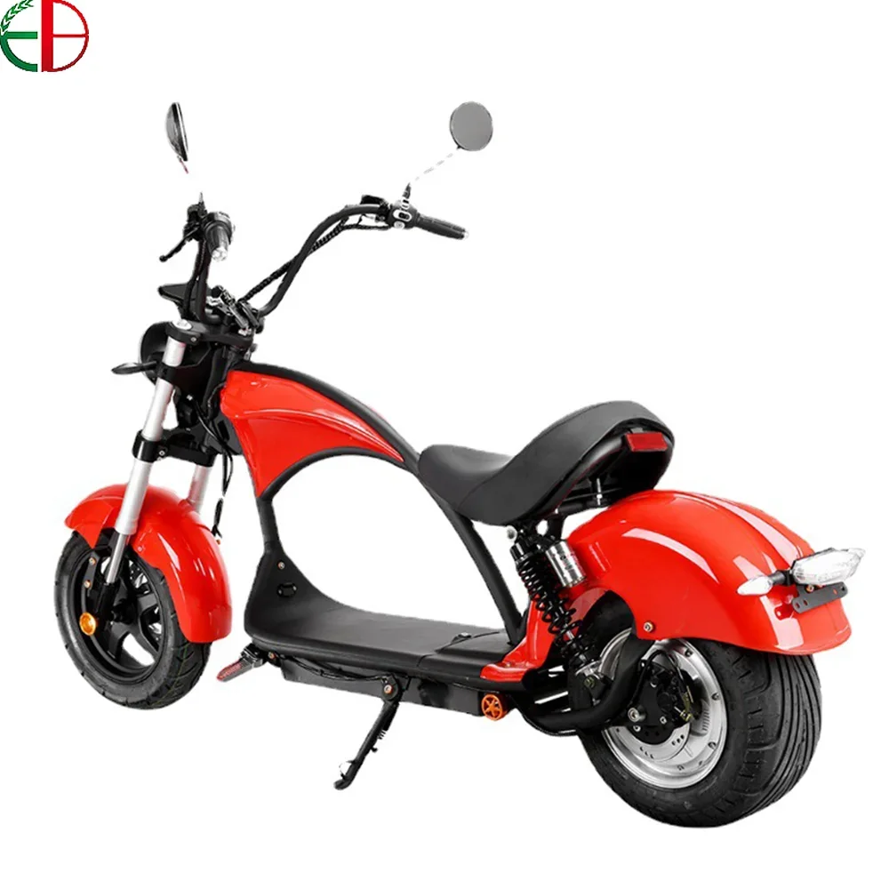 2000w 60v12ah Lithium Battery City Harleyment Fat Tire Electric Scooter For Adults