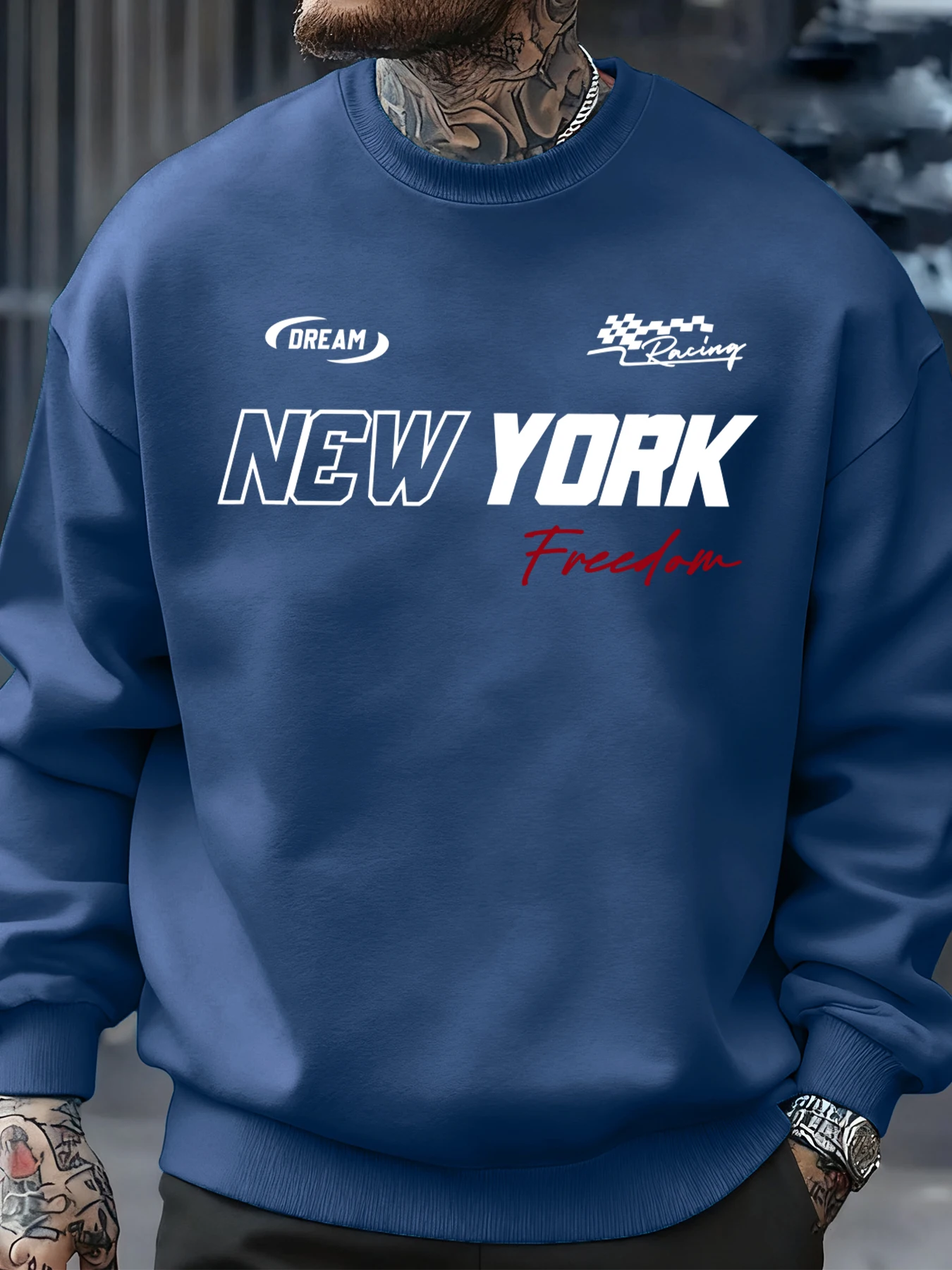 Sudadera con diseño de letras - Street Fashion Of New York reseña y precio