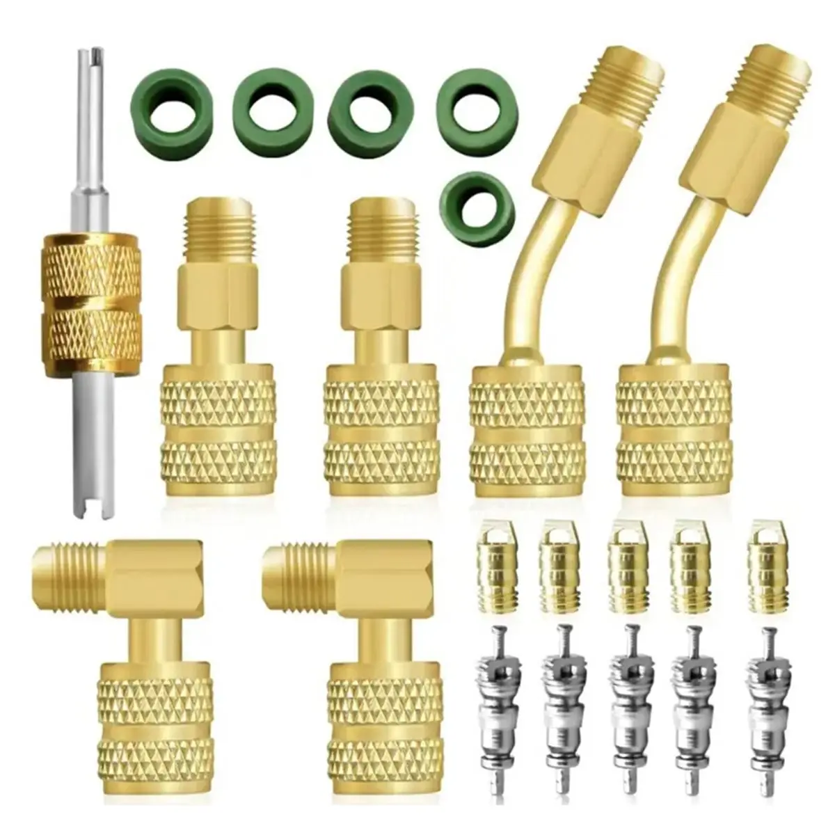 R410 Adapter Kit Metal Split Vacuum Pump HVAC Charging Hose Air Conditioning Repair equipment Metal