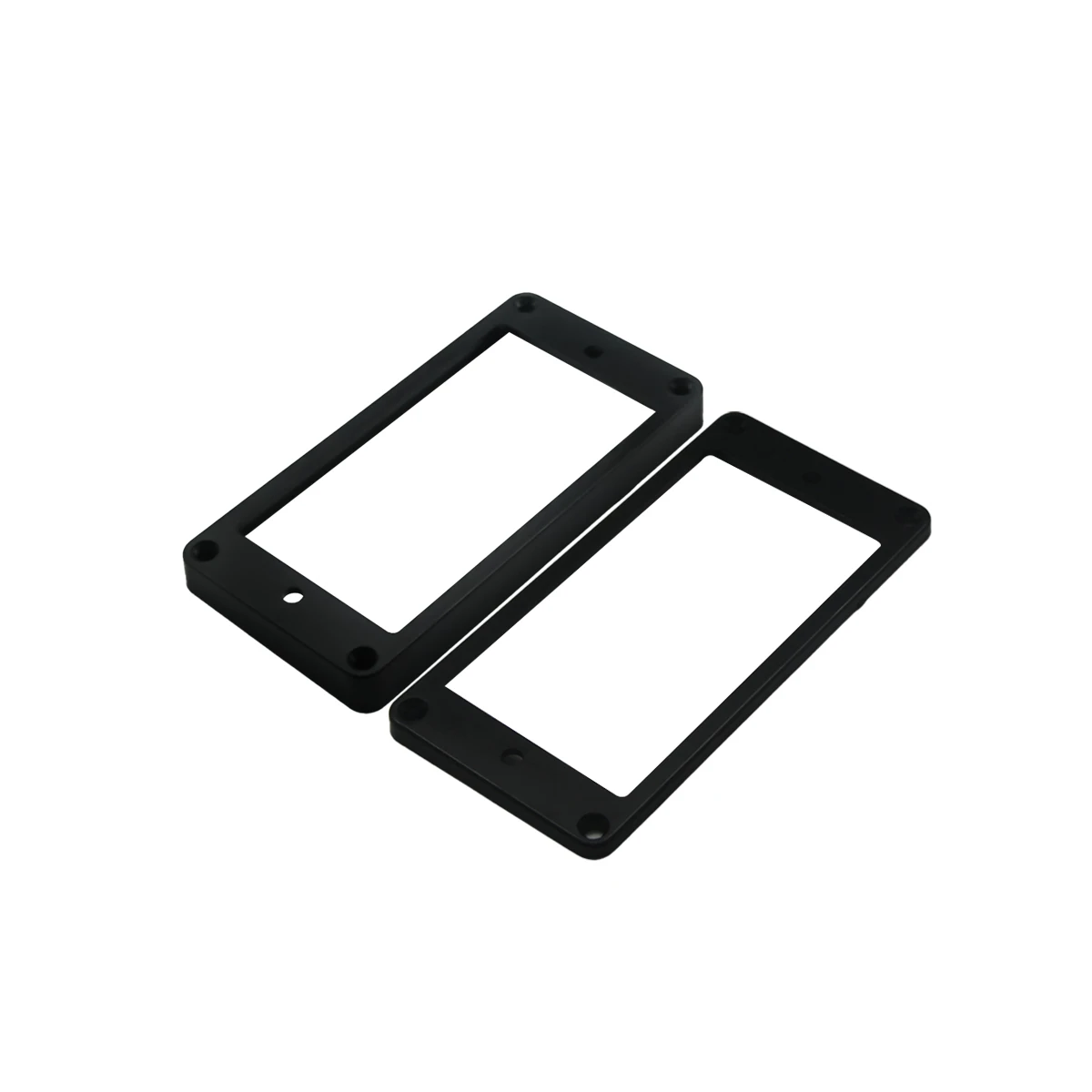 FLEOR 2Pcs Guitar Humbucker Pickup Mounting Frames Flat Bottom Pickup Rings Neck & Bridge for Electric Guitar (Black/Cream) view 2