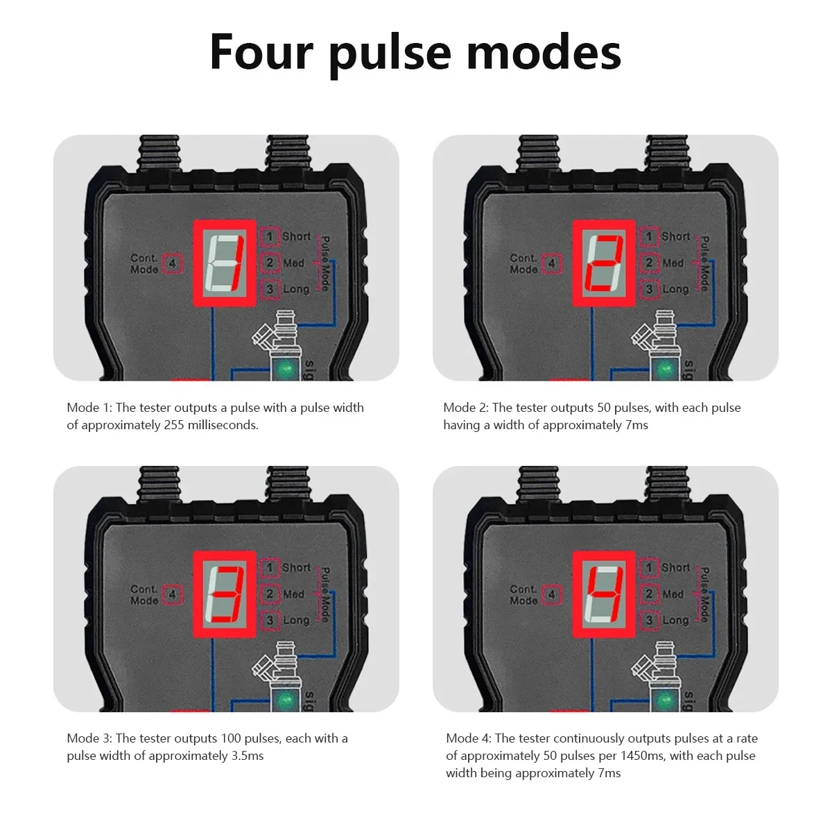 Newest Fuel System Scan Tool Automotive Cleaning Tool Kit Injector Flush Cleaner Car Fuel Injector Tester Portable 4 Pluse Mode view 4