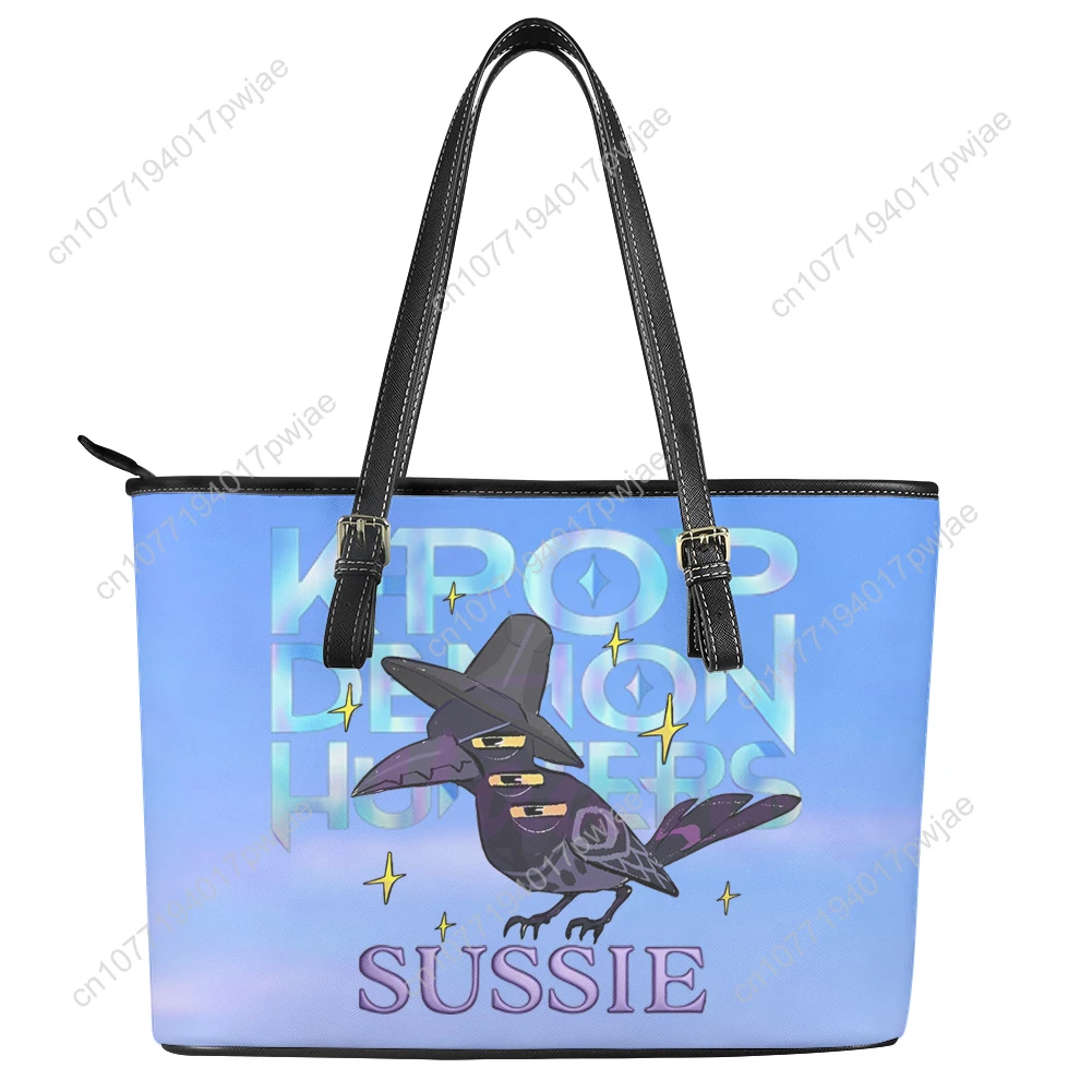 

KPop Demon Hunters Sussie Custom Handbag Womens Mens Personalized Tote Bag Shoulder Bag Business Leather Purse Travel Bag Gift