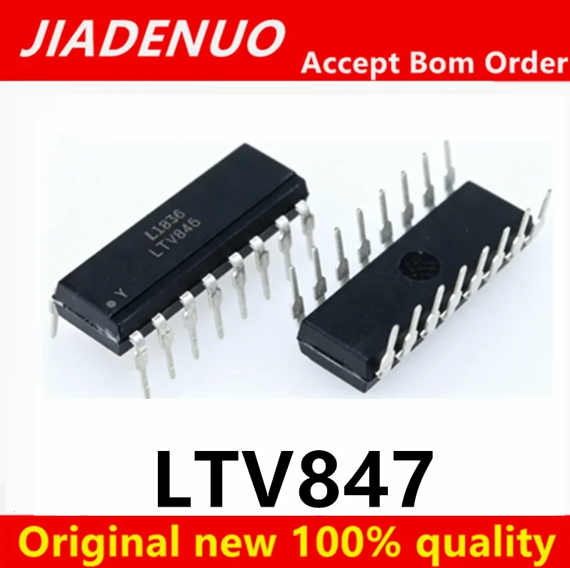 10/PCS New Original LTV847  LTV-847 DIP16 Transistor output optocoupler chip In Stock