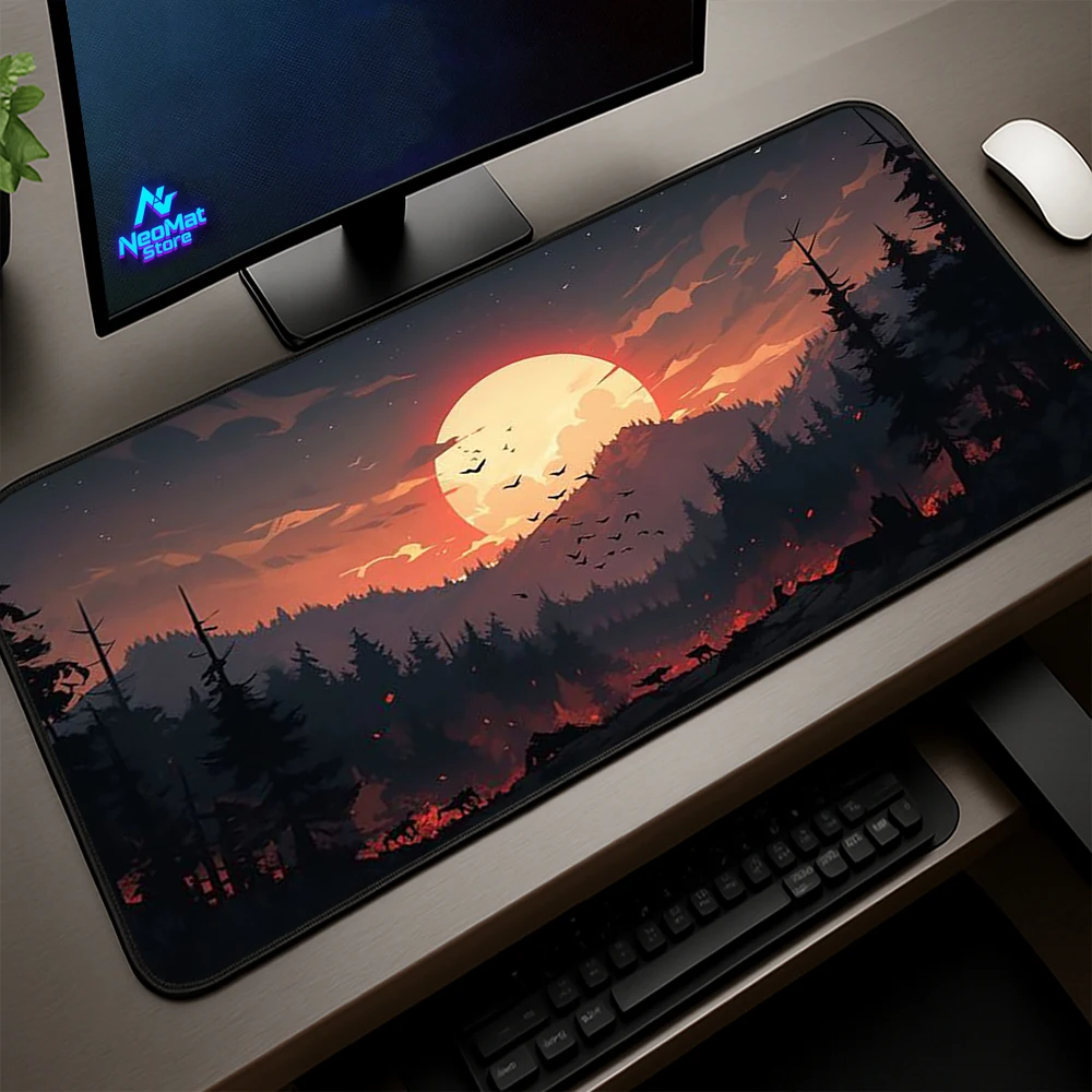 

Extra Large Deskmat Red Black Minimalist Desktop Accessories Anti-slip Rubber Mat 5mm Custom Mouse Pad Xxl Office Pc Gaming Mats