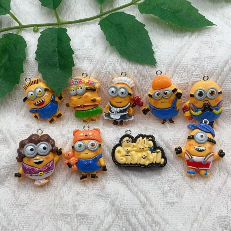 10pcs Resin Cartoon Charms For Bracelets Key Chain Earring Jewelry Making DIY Craft Pendants Handmade Dollhouse Accessory