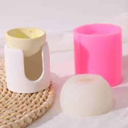 Scent Wax Concrete Bowl Heating Stand Silicone Molds Fragrance Burner Container Bracket Cement Mold DIY Bedroom Decor Clay Craft