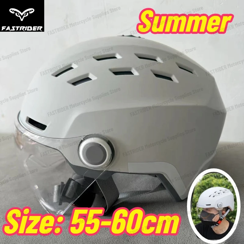 

Super Breathable Electric Vehicle Motorcycle Helmet Summer Sun Protection 3C Certified Safety Helmet for Men and Women Riding
