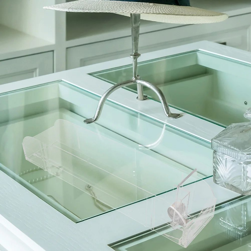 

2Pcs Clear Automatic Cigarette Pusher Rack Transparent Organizer Display Stand for Retail Supermarket Cigarette Holder