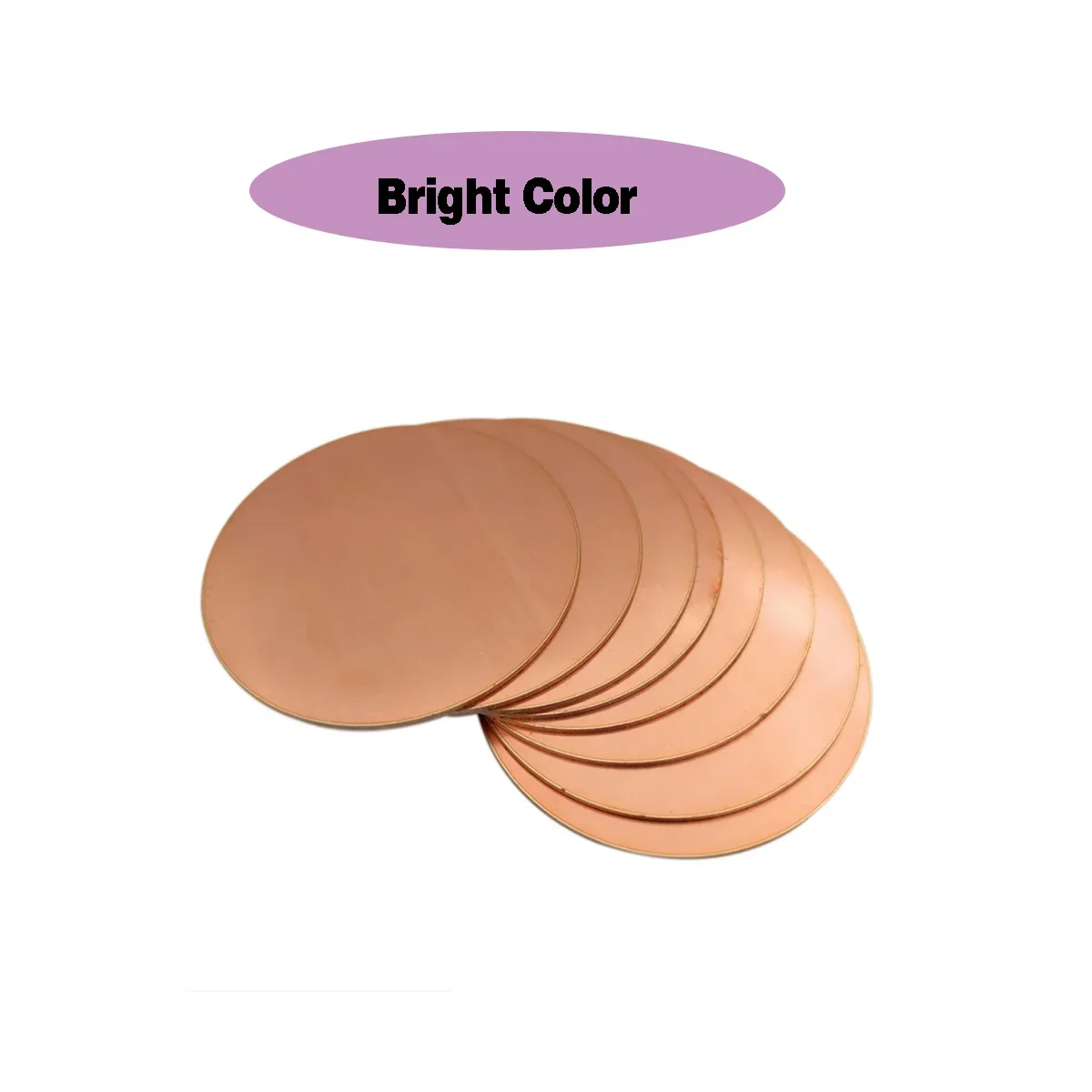 T2 Purple Copper Round Plate / Round Red Copper Pad Thickness: 0.5/0.8/1.5/2mm Diameter: 50/60/80/100/200mm