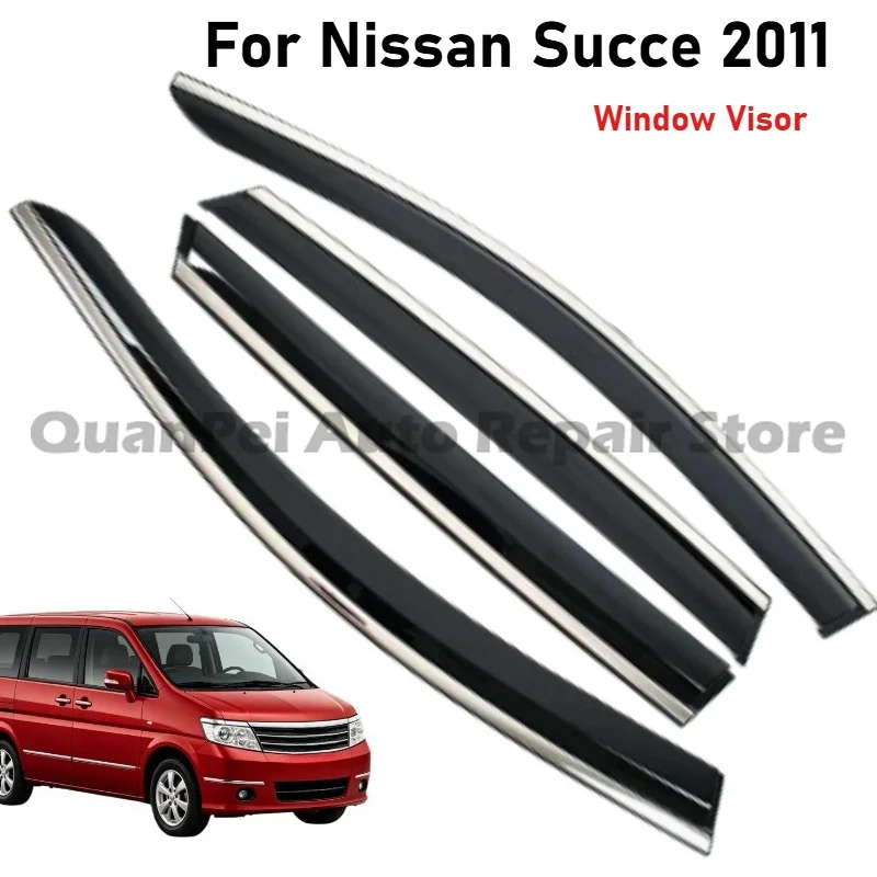 Window Deflector Rain Deflector Door Visor Weather Shield Precise Fit 4Pcs Set For Nissan Succe 2011 Sturdy Accessories