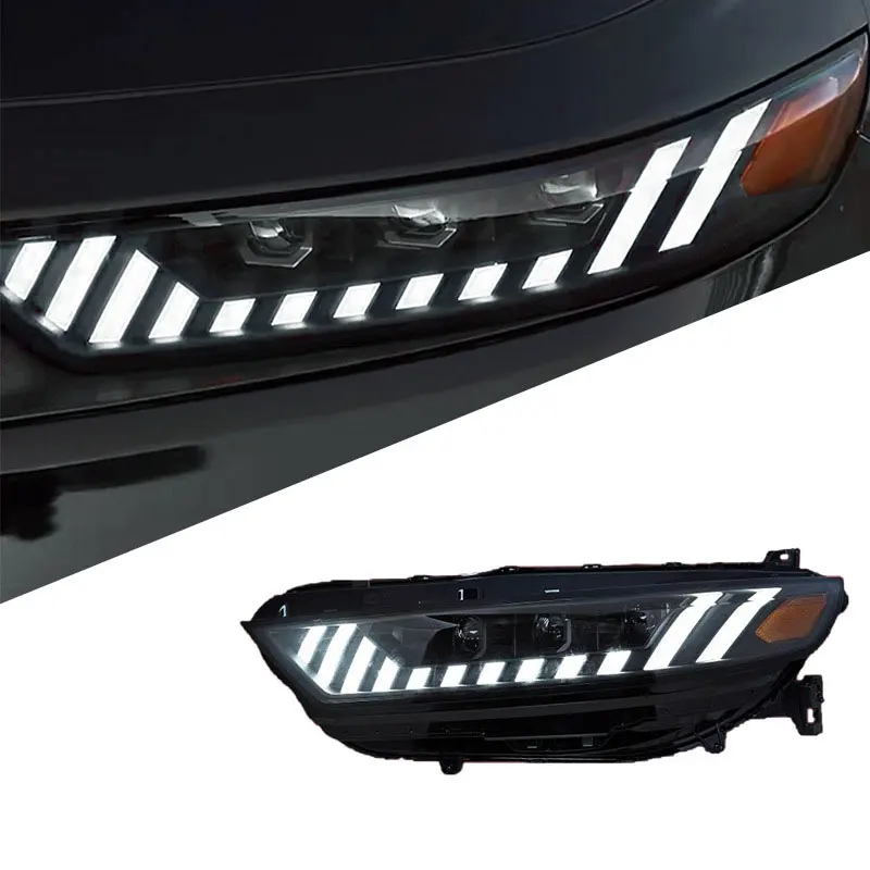 A Pair of Car Stuff Modified For 2023-2025 Upgrade Honda Accord G11 Front Light DRL Head Lamp LED Plug And Play Tool Accessories