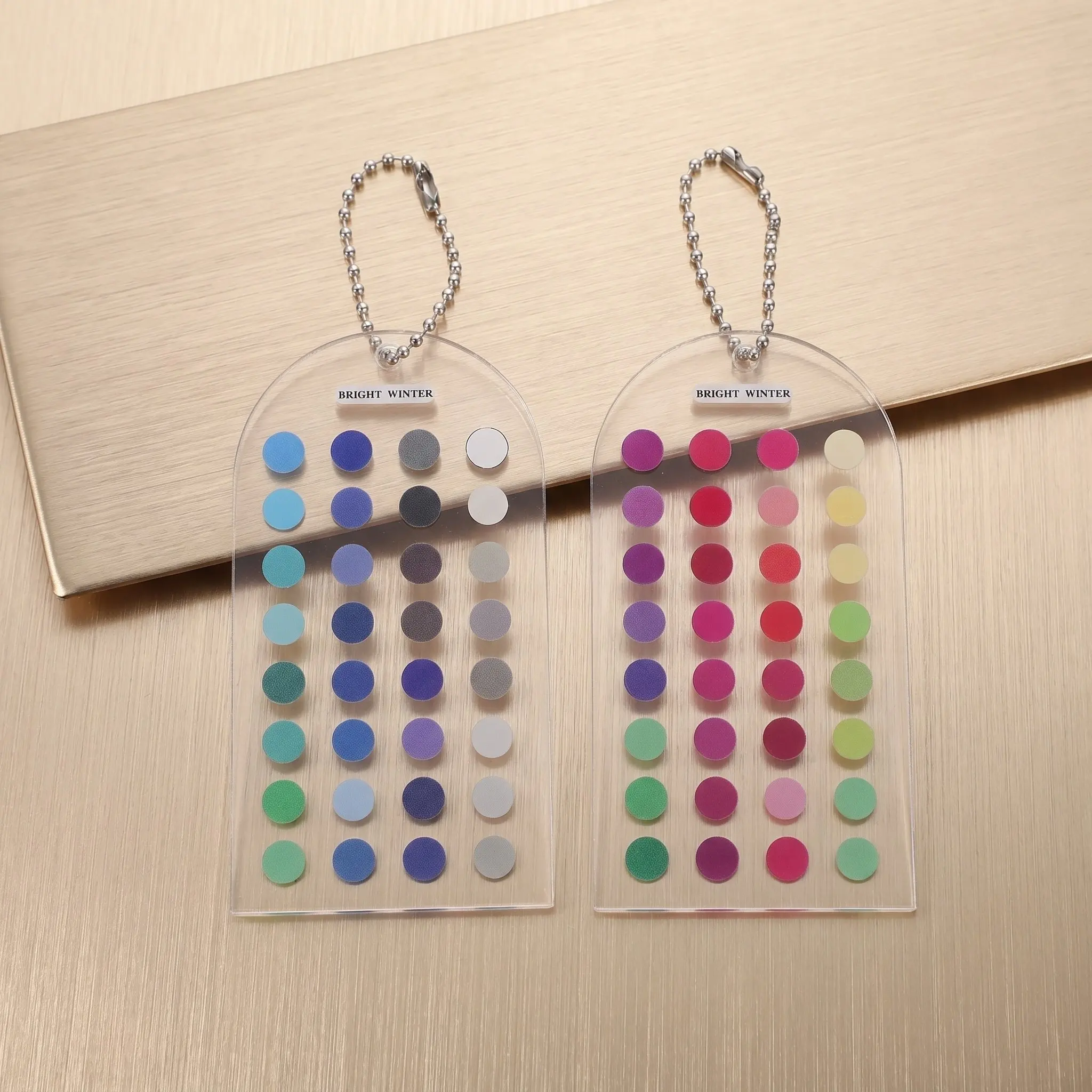 2 Pcs Color Matching Guide Card Beauty Reference Tool Double Sided Cards Palette Clear Acrylic Template Analysis For Outfits