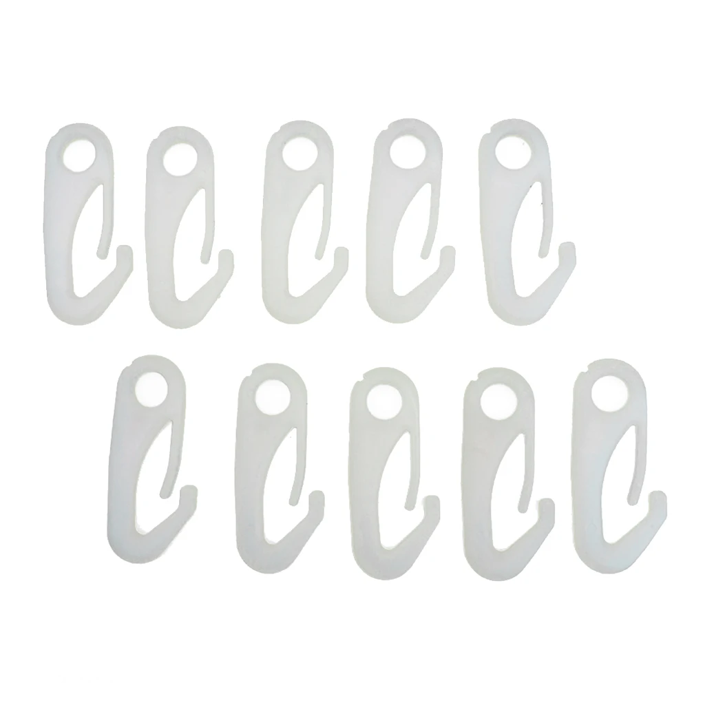 Plastic Nylon Flagpole Snap Hook White Quiet Anti Rust Clip Flagpole Snap Hook Clips for Outdoor Flags Mounting