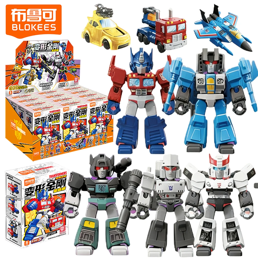 

New BLOKEES Transformers Defender Version Series Blind Box Optimus Prime Characters Assembled Models Trendy Toys Christmas Gifts