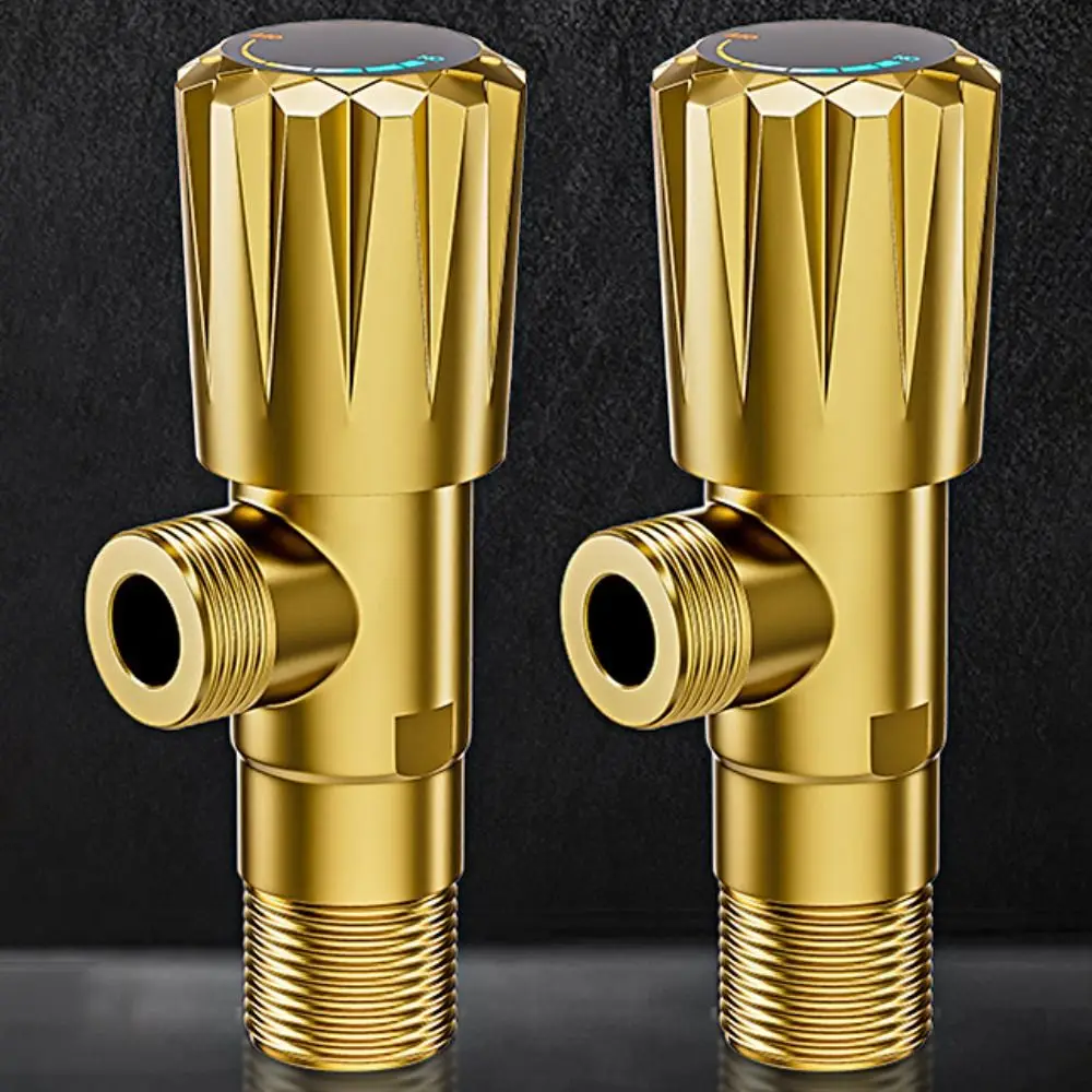

1/4 Inch Interface Triangle Valve Leakproof Universal Bathroom Angle Valve Thickened Copper Sink Shut Off Valve Water Heater
